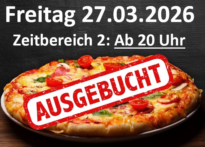 Pizza im Sportheim | Fr. 27.03.2026 - Zeitbereich 2: Ab 20 Uhr
